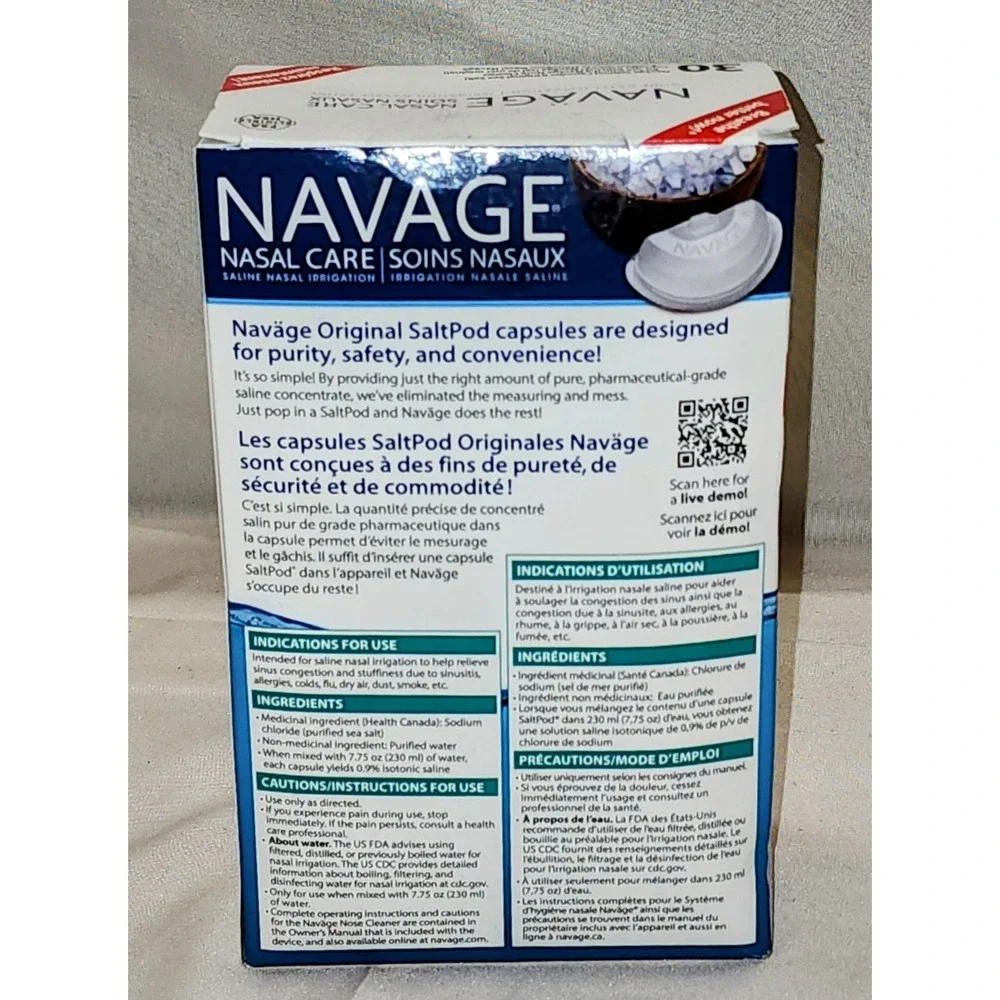 🔥‎ Navage Nasal System Original Saltpods 30 pods Brand New Sealed Salt Pods 🔥